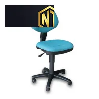 Ghế nhân viên đệm tựa bọc vải, chân ghế bằng nhựaSG555K